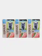 Влажный корм для котят SRIUS кусочки в соусе индейка с курицей, 85 г