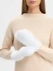 Белый варежки женские
