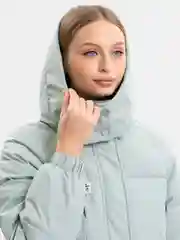 Мятный куртка женская, демисезон/осень/зима/евро зима укороченная для машины