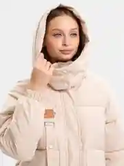 Кремовый куртка женская, демисезон/осень/зима/евро зима укороченная для машины