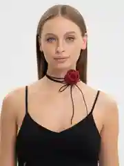 Конфетный чокер цветок, украшение на шею, роза
