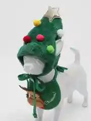 Новогодний костюм для кошек и собак, шапка и слюнявчик