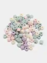 Сиреневый бусины разноцветные, бусины микс