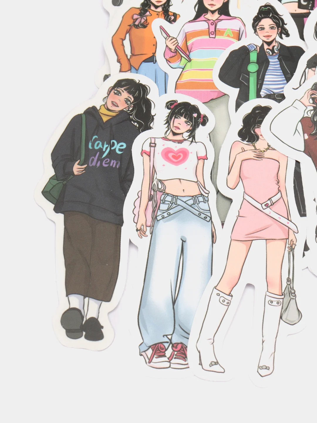 Наклейки стикеры K-pop девушки, 65 штук