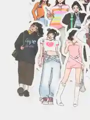 Наклейки стикеры K-pop девушки, 65 штук