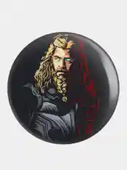 Вишнёвый значок, пин на одежду "Супергерои Marvel", 37 мм., круглый, металлический