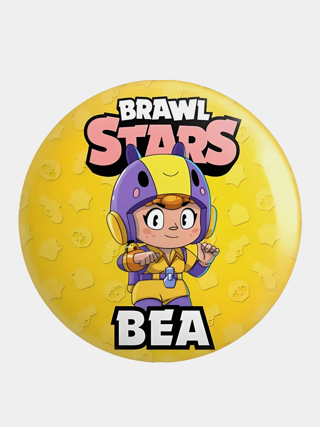 Лайм значок, пин на одежду "Brawl Stars", 37 мм., круглый, металлический