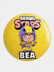Лайм значок, пин на одежду "Brawl Stars", 37 мм., круглый, металлический