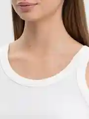 Белый майка женская, топ в рубчик