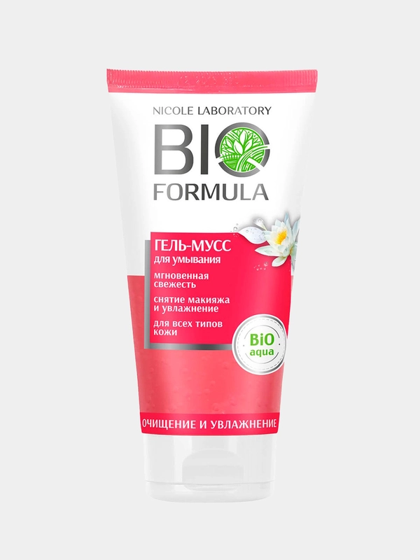 Гель-мусс для умывания лица и снятия макияжа BIO FORMULA, 150 мл