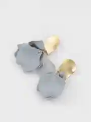 Серый серьги в форме лепестков, лепестки висячие, сережки женские, подарок
