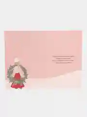 Вишнёвый новогодняя открытка Новый год, с елочками, с варежками и дед мороз