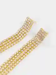 Серьги длинные, сережки висячие со стразами
