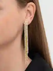 Серьги длинные, сережки висячие со стразами