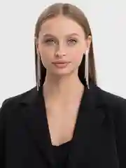 Серебряный серьги длинные, сережки висячие со стразами