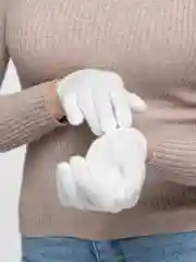 Белый перчатки женские, демисезонные
