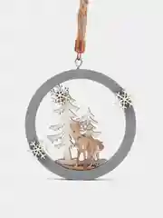 Серый меланж ёлочная игрушка, новогодняя
