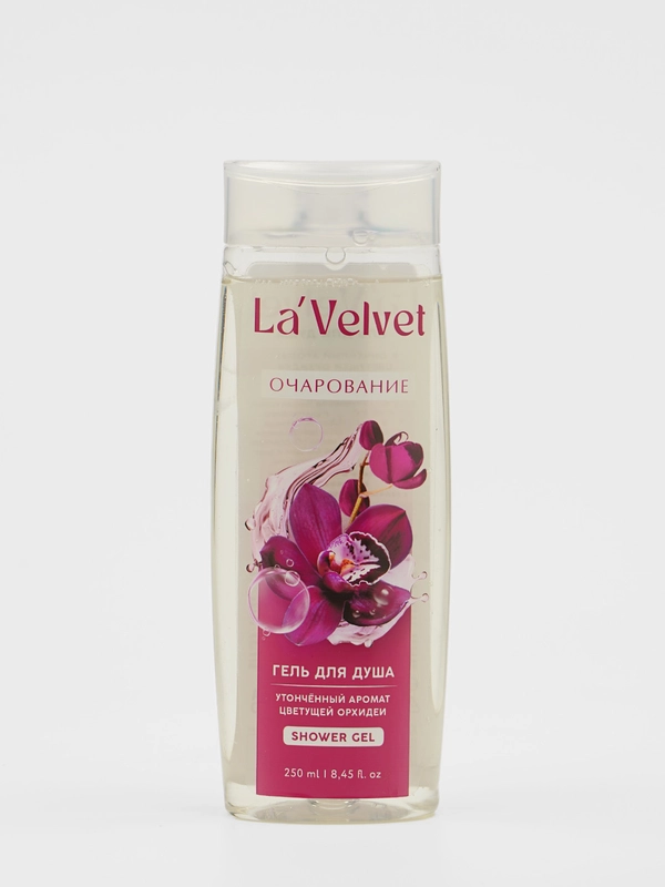 Гель для душа LaVelvet Очарование, утончённый аромат цветущей орхидеи
