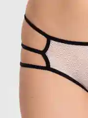 Белый трусы женские с бретелями, кружевные