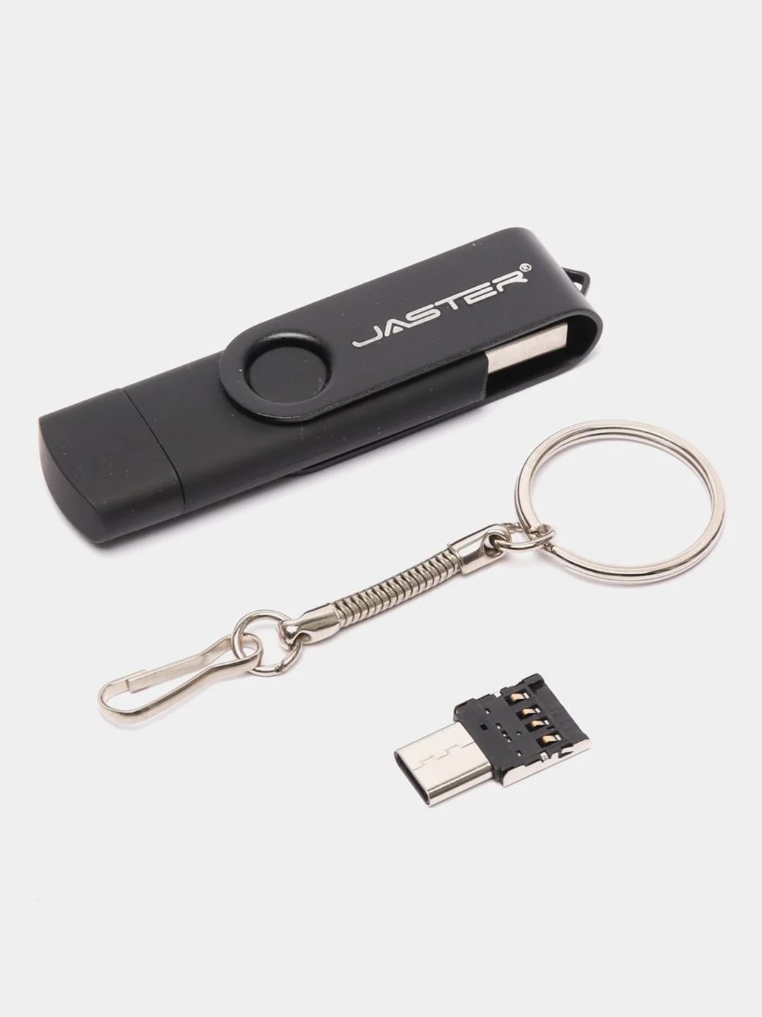 Черный usb флеш-накопитель 3 в 1 для телефона и ПК 8, 16, 32, 64, 128 Гб, флешка Jaster