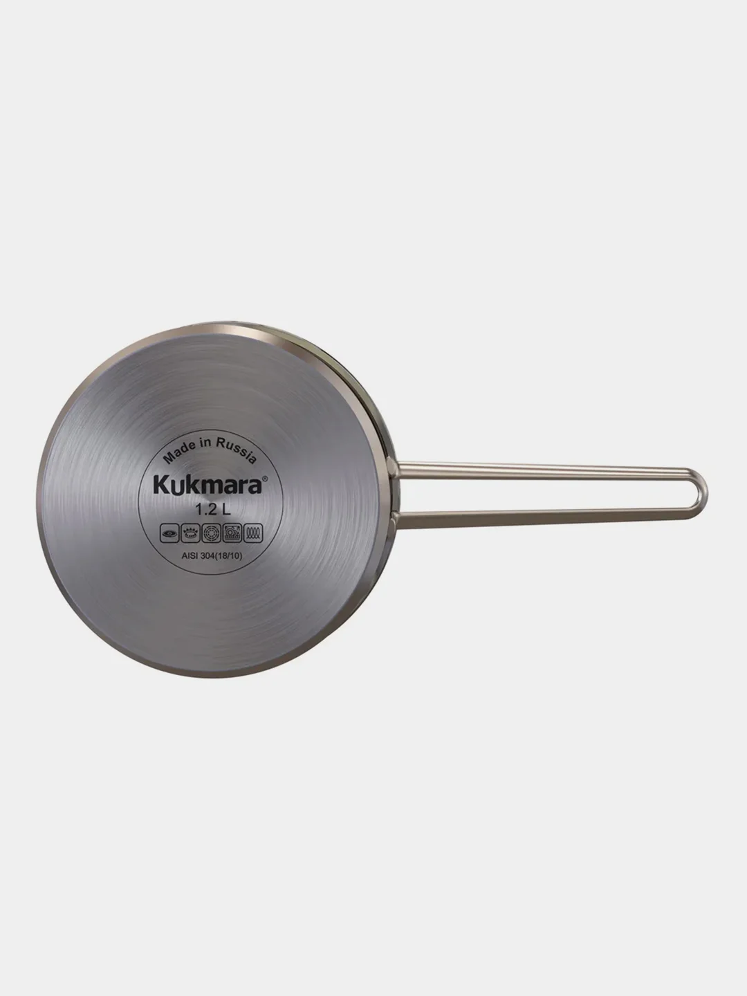 Ковш KUKMARA линии SAFIA, со стеклянной крышкой, 1,2 л, диаметр 16 см