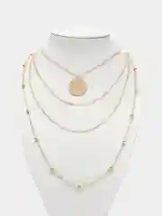 Цепочка многослойная, колье на шею,женское ожерелье с кулоном-подвеской, многоярусная цепь