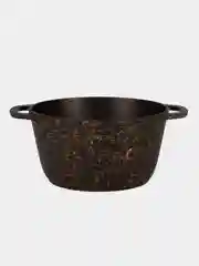Кастрюля KUKMARA АП линия Грация, черный/золото, со стеклянной крышкой, 3,5 л