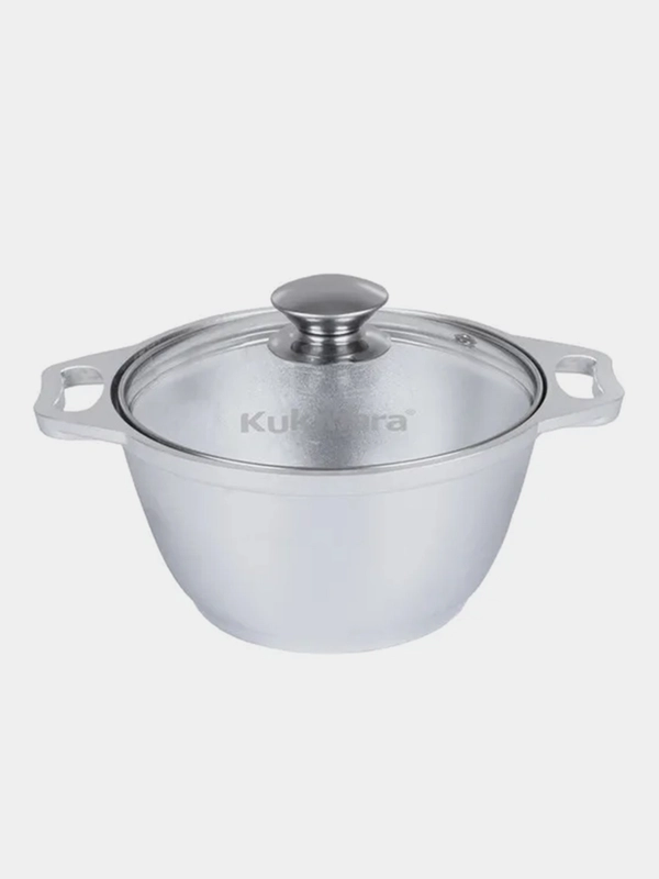Кастрюля KUKMARA со стеклянной крышкой, 1 л