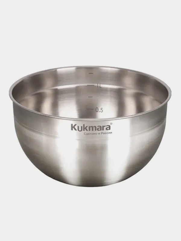 Миска KUKMARA из нержавеющей стали, 1,5 л, диаметр 16 см