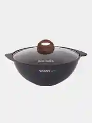 Казан для плова KUKMARA АП линия Granit ultra original, со стеклянной крышкой, 3,5 л