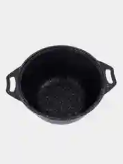 Кастрюля KUKMARA АП Темный мрамор, со стеклянной крышкой, 3 л