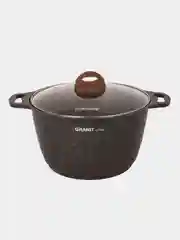 Кастрюля KUKMARA АП линия Granit ultra original, со стеклянной крышкой, 8 л