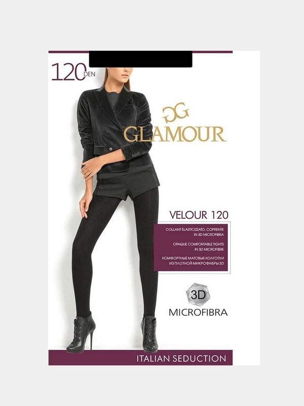 Колготки Glamour Velour 120, велюр 120 ден,колготки женские