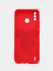 Красный чехол силиконовый с принтом и защитой камеры для Tecno Spark 6 Go