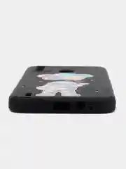 Терракотовый чехол силиконовый с принтом и защитой камеры для Tecno Spark 6 Go
