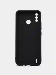Терракотовый чехол силиконовый с принтом и защитой камеры для Tecno Spark 6 Go