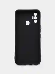 Серый меланж чехол силиконовый с принтом и защитой камеры для TECNO Spark 7