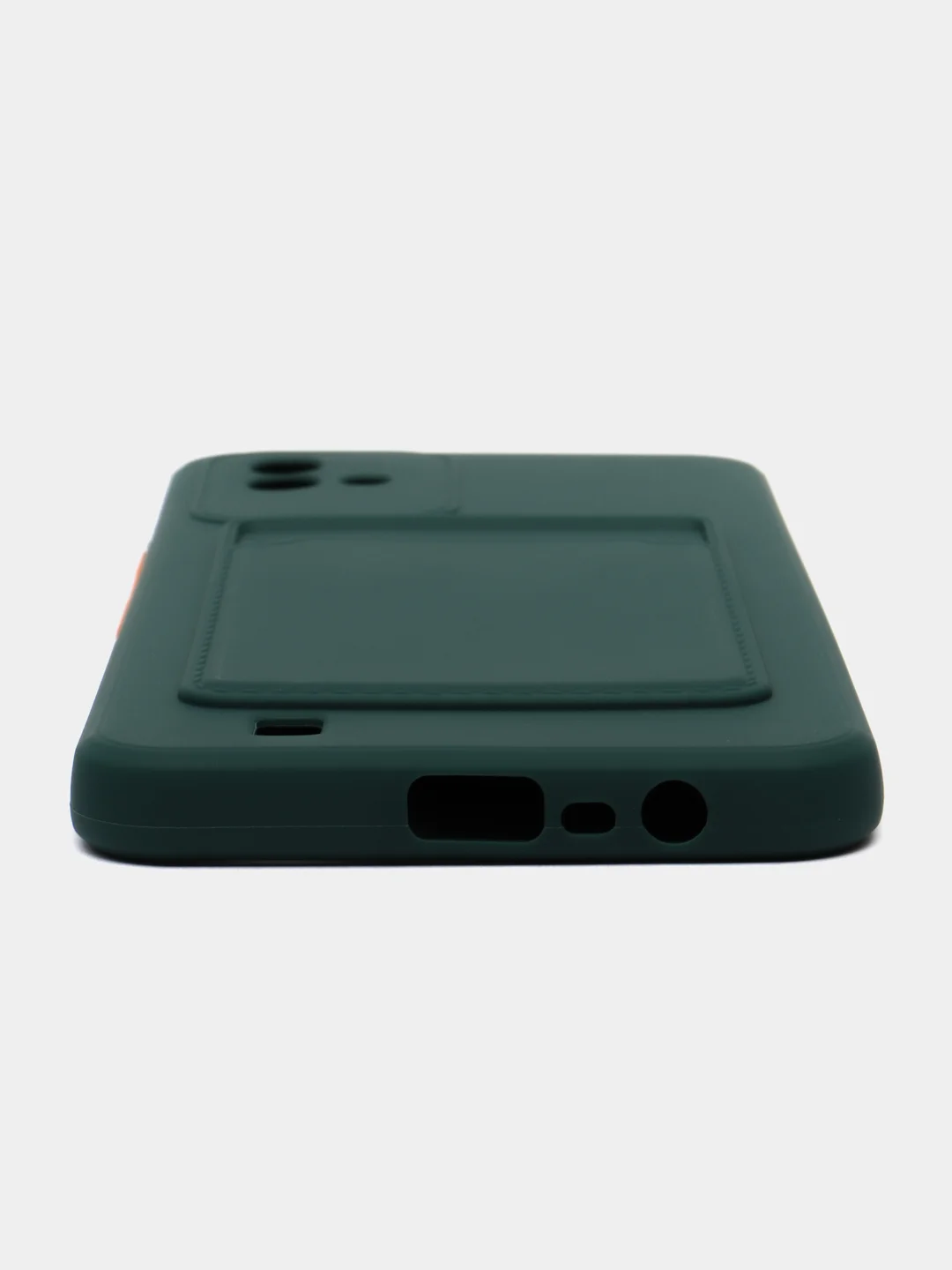 Зеленый силиконовый чехол для Realme C20/C11 2021, с карманом для карт, прозрачный