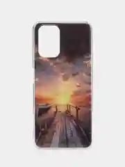 Коричневый чехол Xiaomi Redmi Note 10, Redmi Note 10S, Poco M5s, Поко М5с, силиконовый, с рисунком