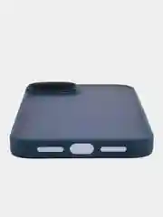 Пурпурный чехол матовый на iPhone 11, 14, 14 Pro, 14 Pro Max, 15 Pro, полупрозрачный, с глянцевой рамкой