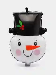 Белый новогодний фольгированный воздушный шар, шар под елку