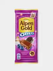 Шоколад молочный "Альпен Гольд" с начинкой черника "Oreo", 90 г