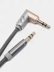 Кабель 3,5 мм mini Jack-mini Jack, 1 м, оплетка TPE, поворотный штекер, пластик