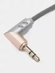 Кабель 3,5 мм mini Jack-mini Jack, 1 м, оплетка TPE, поворотный штекер, пластик