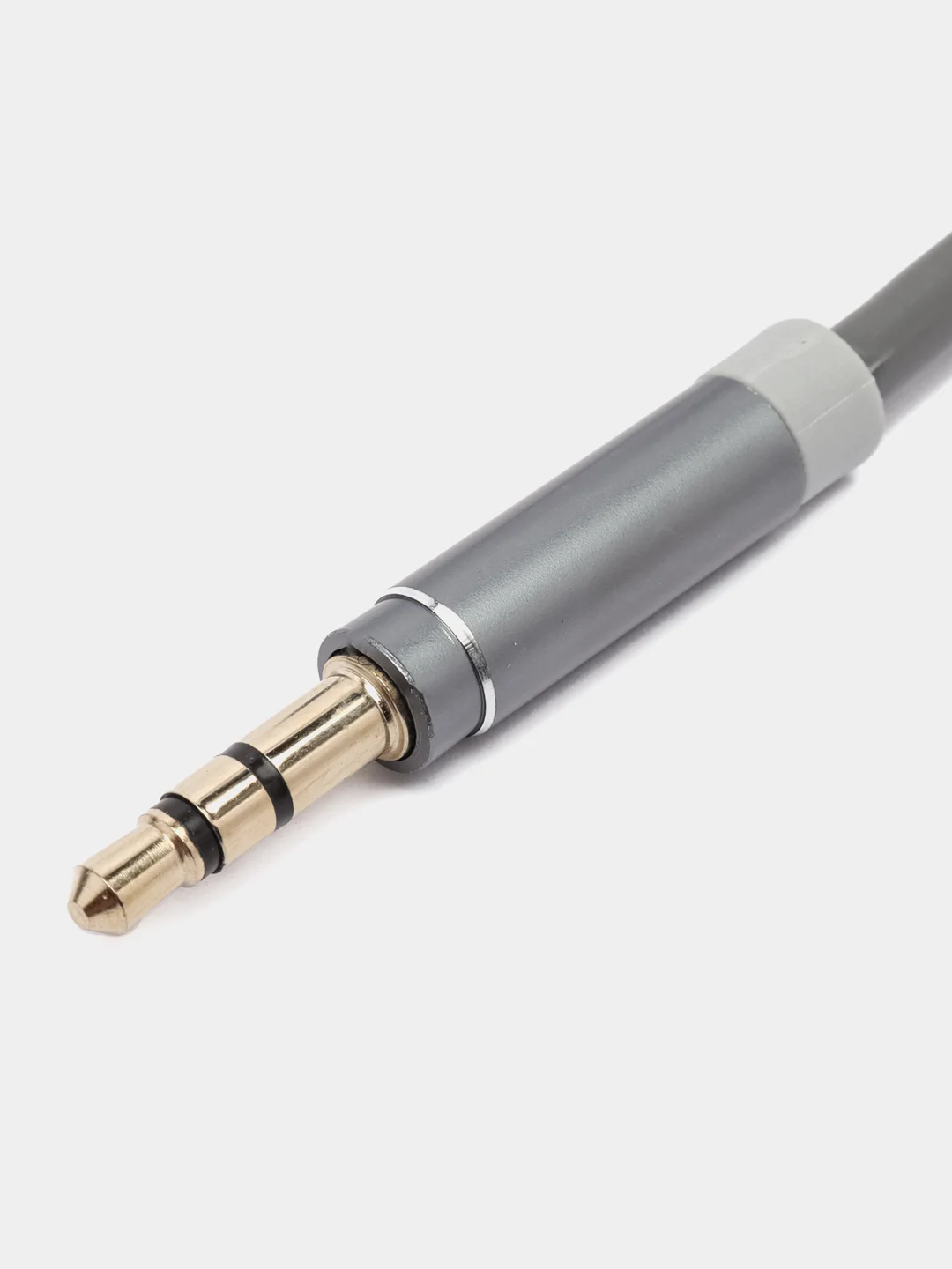 Кабель 3,5 мм mini Jack-mini Jack, 1 м, оплетка TPE, поворотный штекер, пластик