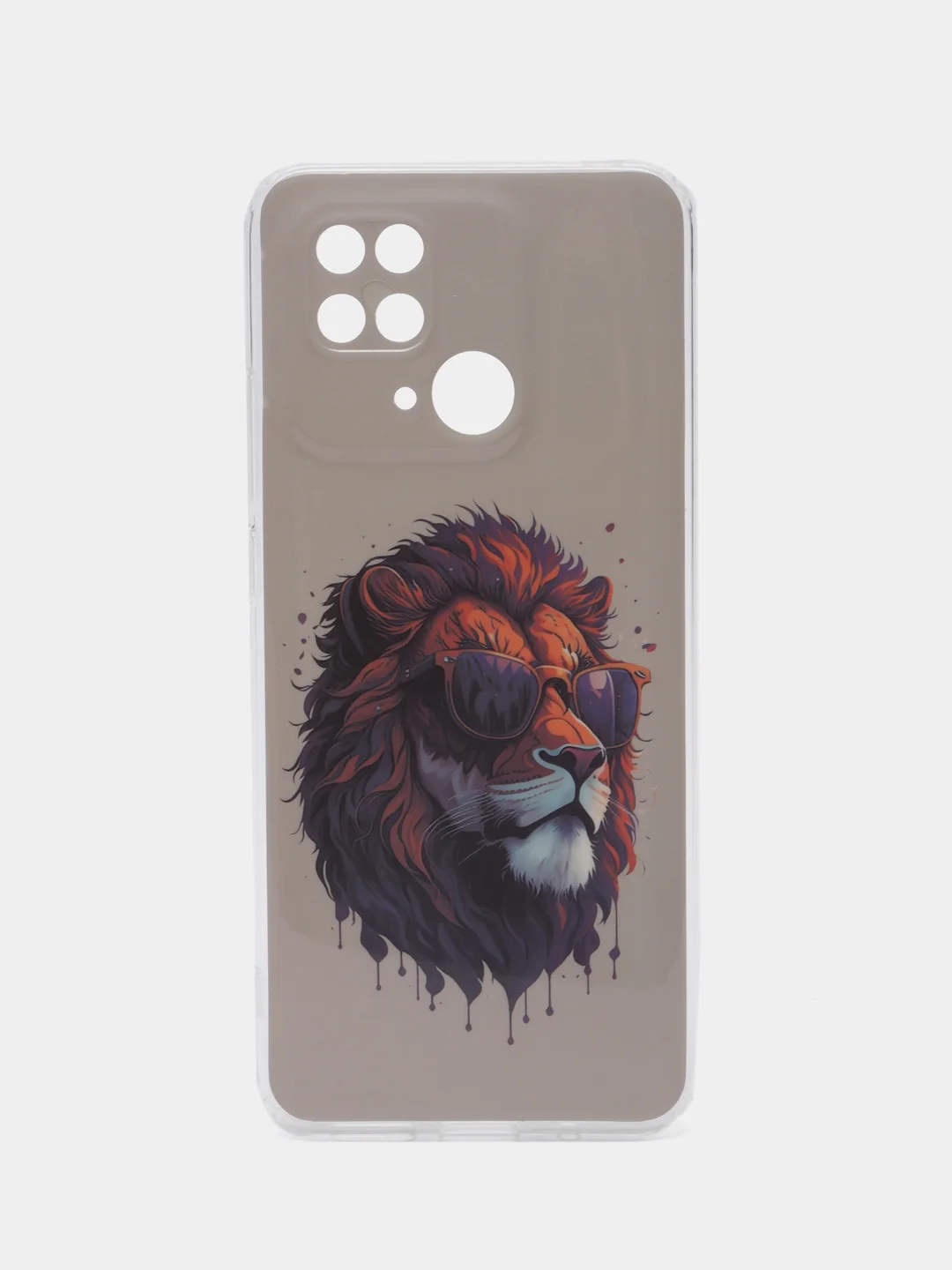 Тёмно-коричневый чехол для Xiaomi Redmi 10C, Poco C40 / Сяоми Редми 10С, Поко С40, силиконовый, с рисунком