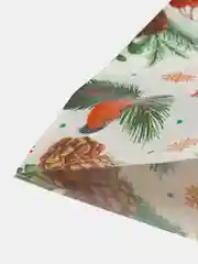 Белый пакет подарочный "Новогодний", полиэтиленовый с вырубной ручкой, 20 x 30 см, 30 мкм
