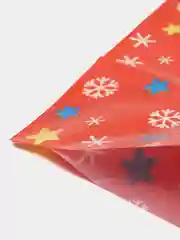 Красный пакет подарочный "Новогодний", полиэтиленовый с вырубной ручкой, 20 x 30 см, 30 мкм