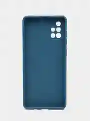 Синий чехол Samsung Galaxy A71, Самсунг Галакси А71 силиконовый, цветной, матовый