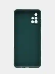 Тёмно-зелёный чехол Samsung Galaxy A71, Самсунг Галакси А71 силиконовый, цветной, матовый